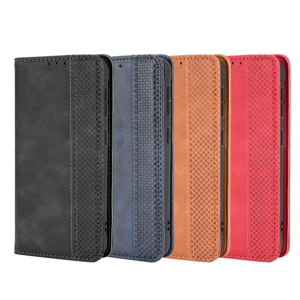 Magnetic Vintage Style Phone Case Wallet Stand Leather Cover for Samsung Galaxy Xcover 5