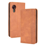 Magnetic Vintage Style Phone Case Wallet Stand Leather Cover for Samsung Galaxy Xcover 5