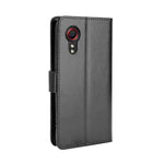 Crazy Horse Texture Wallet Design PU Leather Stand Protector Cover for Samsung Galaxy Xcover 5