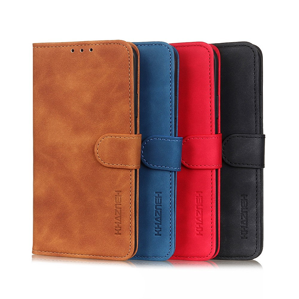 KHAZNEH Wallet Design Folio Flip Retro Style PU Leather Case for Samsung Galaxy Xcover 5 / 5s