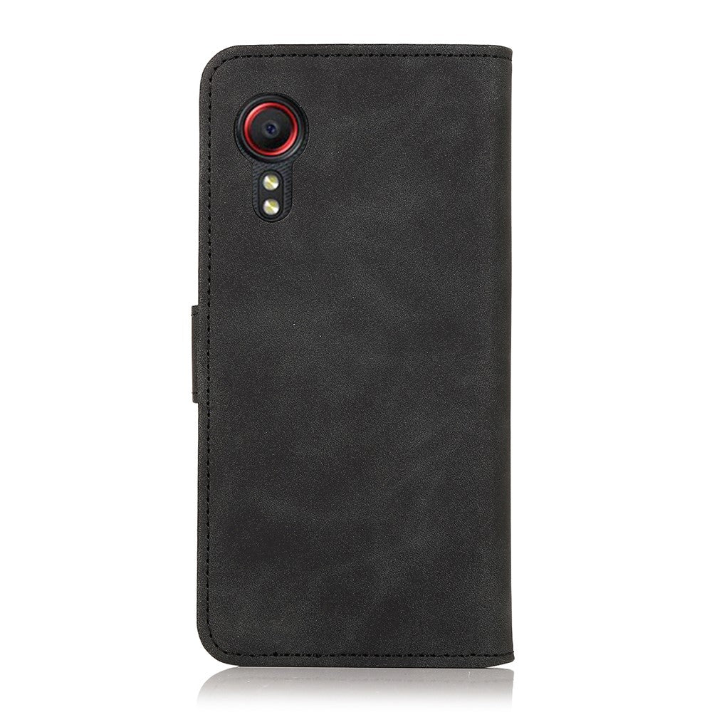 KHAZNEH Wallet Design Folio Flip Retro Style PU Leather Case for Samsung Galaxy Xcover 5 / 5s