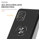 Stødsikkert hybridtelefoncover med ringformet støttefod til Samsung Galaxy A52 5G / 4G