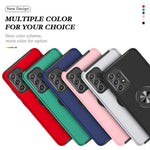 Stødsikkert hybridtelefoncover med ringformet støttefod til Samsung Galaxy A52 5G / 4G