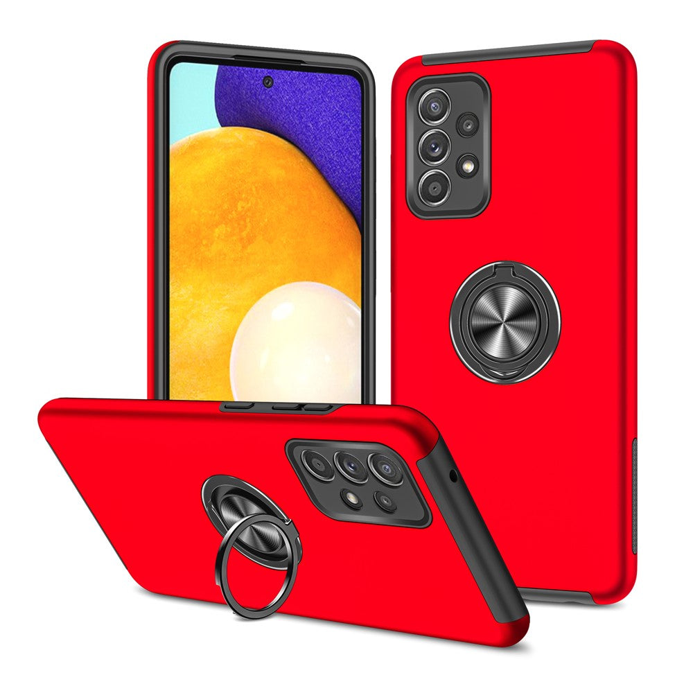 Stødsikkert hybridtelefoncover med ringformet støttefod til Samsung Galaxy A52 5G / 4G