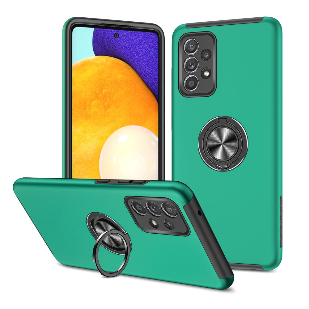 Stødsikkert hybridtelefoncover med ringformet støttefod til Samsung Galaxy A52 5G / 4G