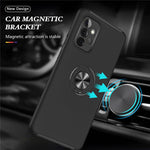 Anti-fald Hybrid Telefoncover med Ringformet Støttefod til Samsung Galaxy A72 5G / 4G