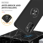 Anti-fald Hybrid Telefoncover med Ringformet Støttefod til Samsung Galaxy A72 5G / 4G