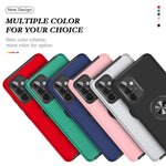 Anti-fald Hybrid Telefoncover med Ringformet Støttefod til Samsung Galaxy A72 5G / 4G