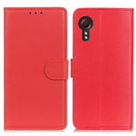 Classic Style Litchi Texture PU Leather Wallet Phone Stand Case for Samsung Galaxy Xcover 5