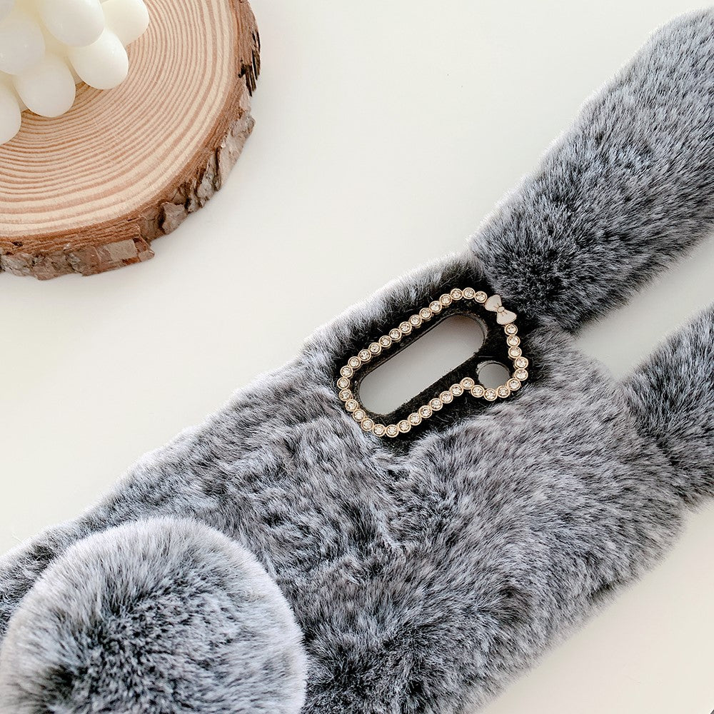 Kaninformet Fluffy Pelsbelagt TPU Telefoncover til Samsung Galaxy S21 5G/4G