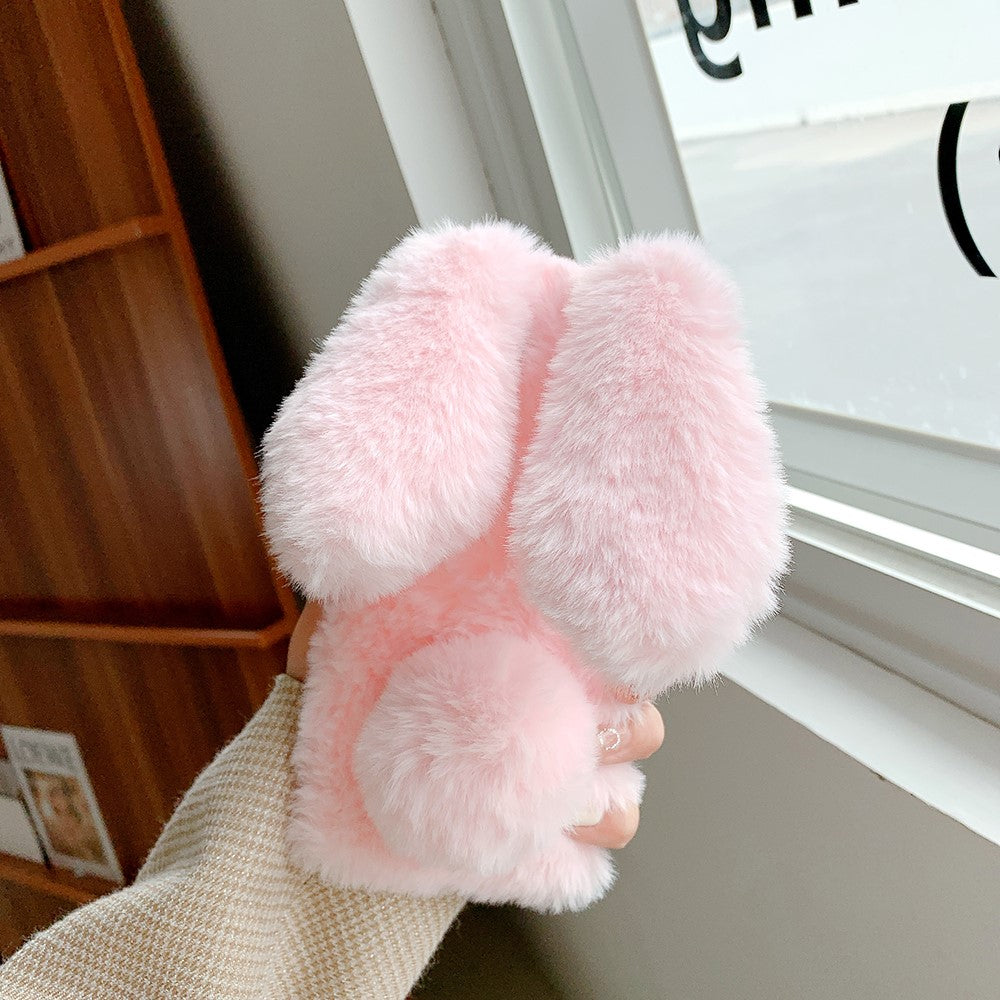 Kaninformet Fluffy Pelsbelagt TPU Telefoncover til Samsung Galaxy S21 5G/4G