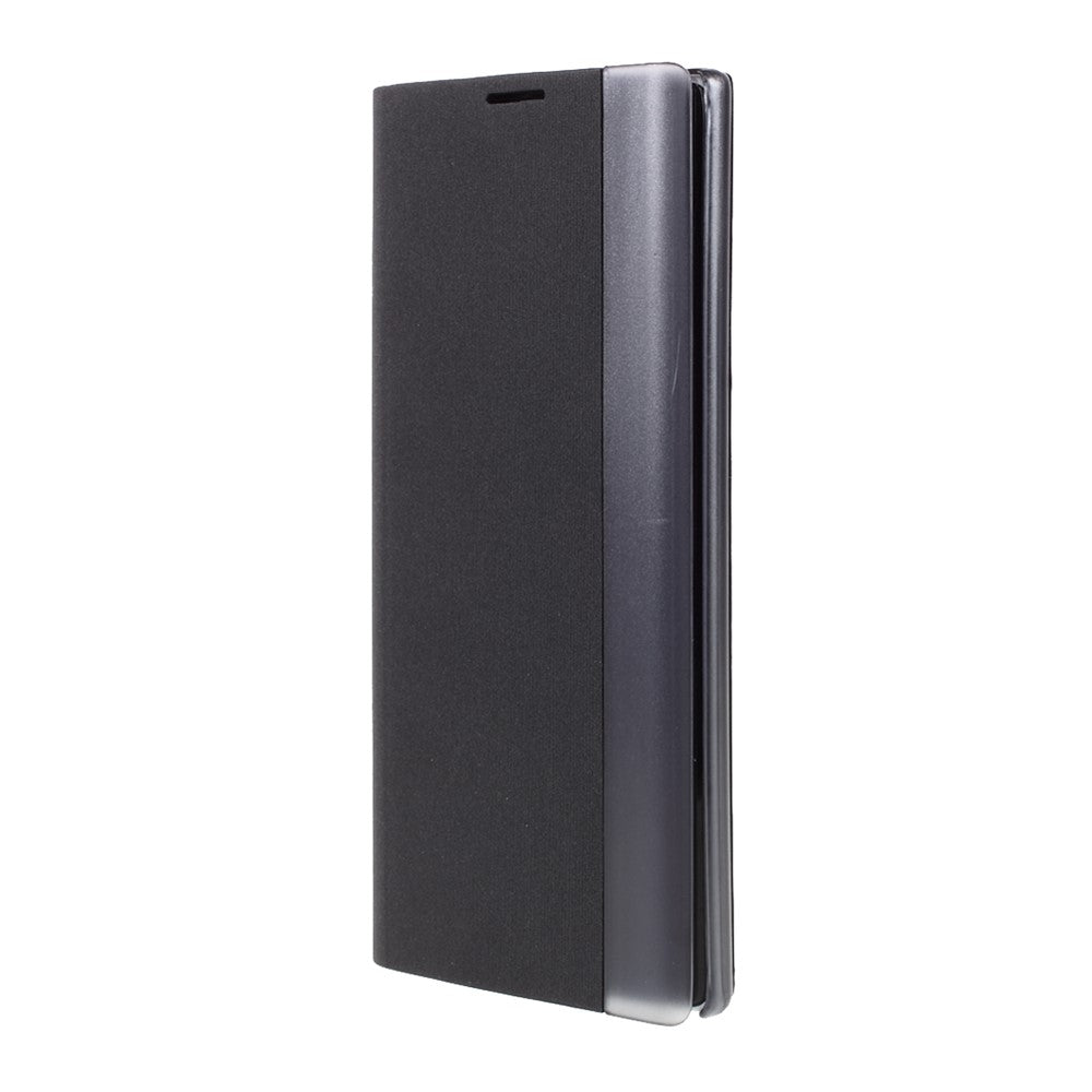 For Samsung Galaxy Note 10 Plus PU Leather Auto-Absorbed Shell View Window Stand Phone Case