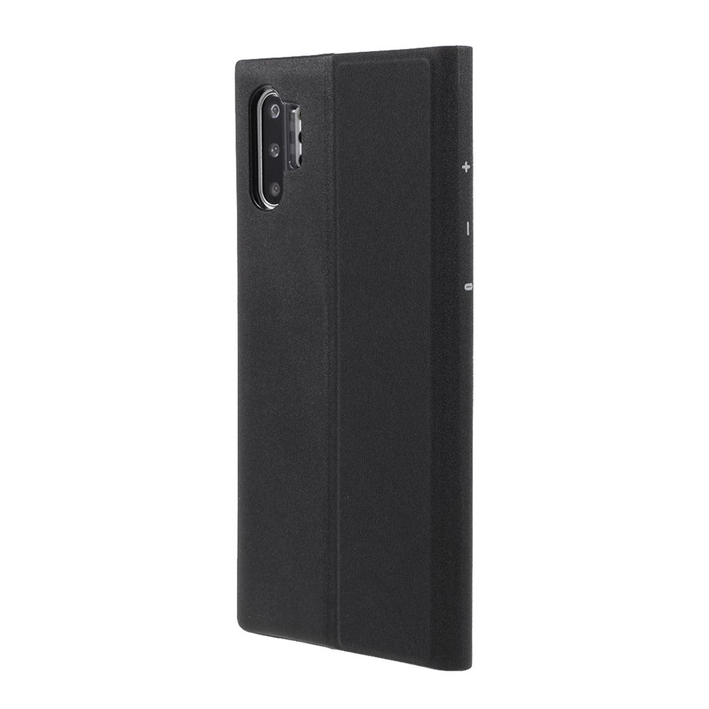 For Samsung Galaxy Note 10 Plus PU Leather Auto-Absorbed Shell View Window Stand Phone Case