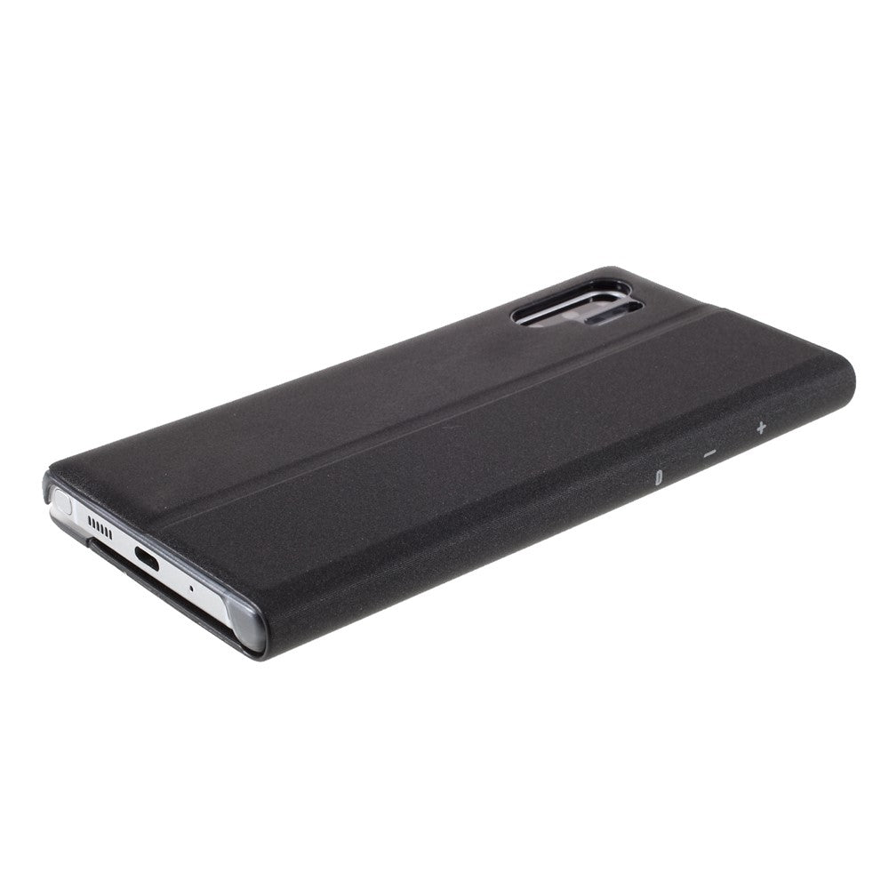 For Samsung Galaxy Note 10 Plus PU Leather Auto-Absorbed Shell View Window Stand Phone Case