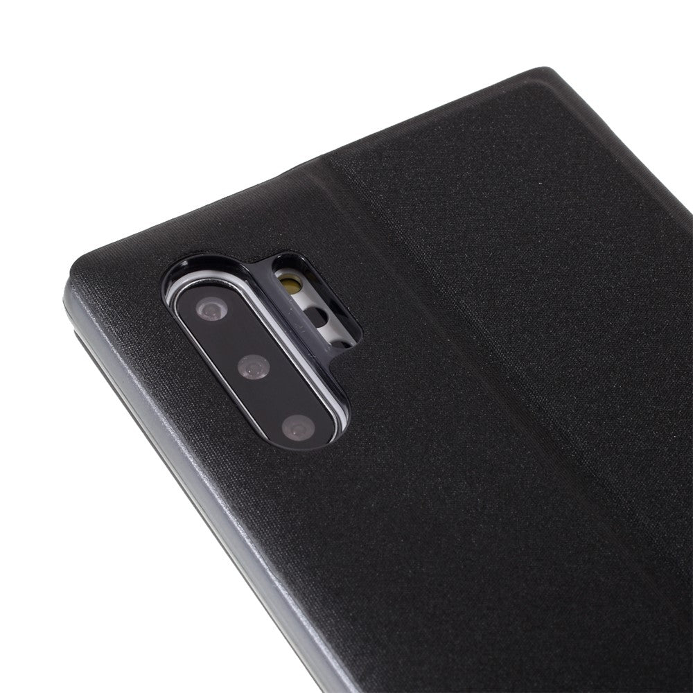 For Samsung Galaxy Note 10 Plus PU Leather Auto-Absorbed Shell View Window Stand Phone Case