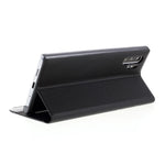 For Samsung Galaxy Note 10 Plus PU Leather Auto-Absorbed Shell View Window Stand Phone Case