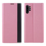 For Samsung Galaxy Note 10 Plus PU Leather Auto-Absorbed Shell View Window Stand Phone Case