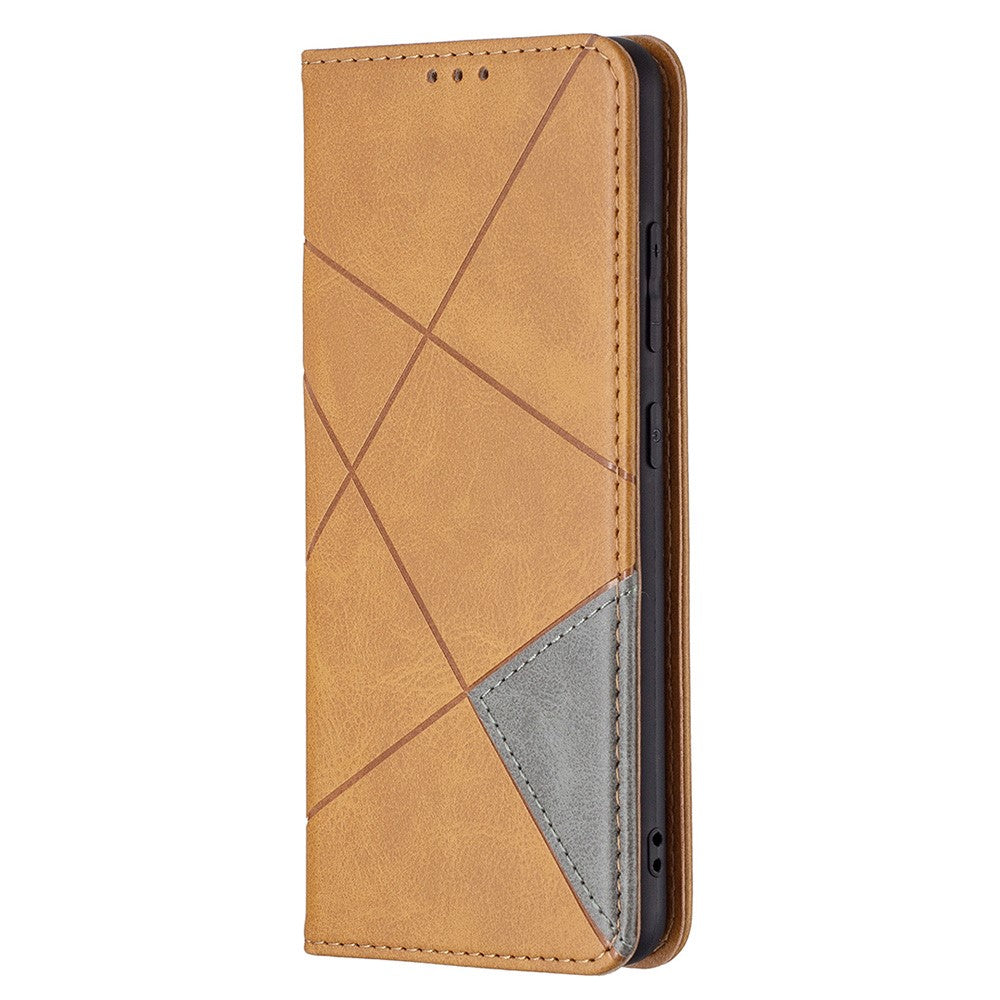 Geometric Pattern Leather Stand Case with Card Slots for Samsung Galaxy A32 4G (EU Version)
