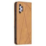 Geometric Pattern Leather Stand Case with Card Slots for Samsung Galaxy A32 4G (EU Version)