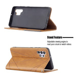 Geometric Pattern Leather Stand Case with Card Slots for Samsung Galaxy A32 4G (EU Version)