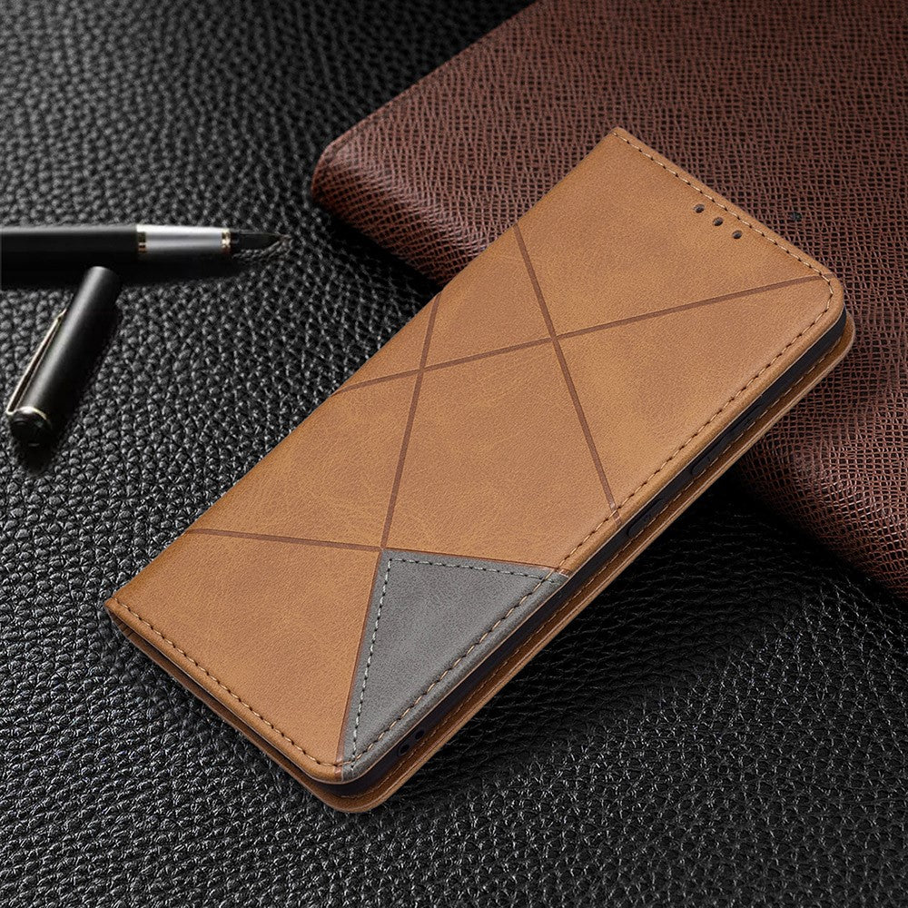 Geometric Pattern Leather Stand Case with Card Slots for Samsung Galaxy A32 4G (EU Version)