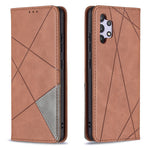 Geometric Pattern Leather Stand Case with Card Slots for Samsung Galaxy A32 4G (EU Version)