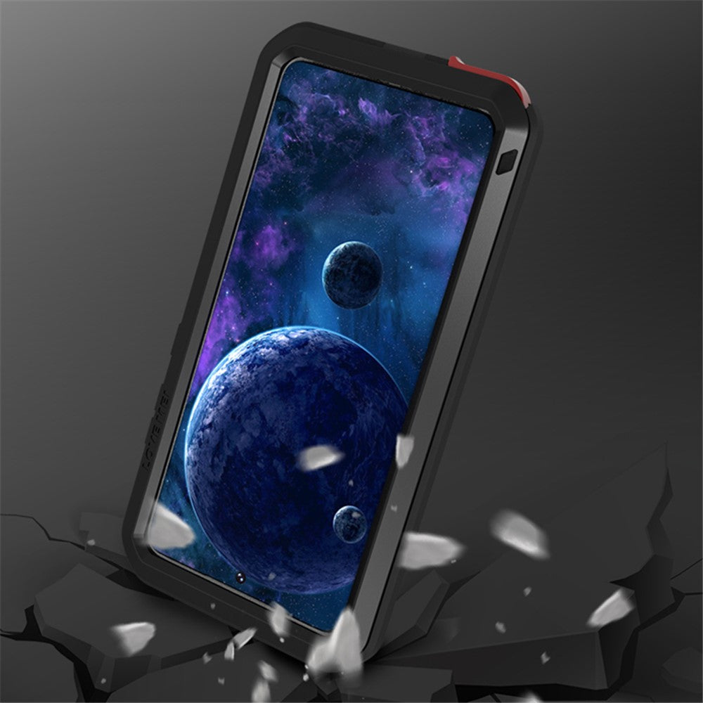 LOVE MEI stødsikkert, faldsikkert og støvtæt robust cover med hærdet glasfilm til Samsung Galaxy A52 4G / 5G / A52s 5G
