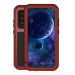 LOVE MEI stødsikkert, faldsikkert og støvtæt robust cover med hærdet glasfilm til Samsung Galaxy A52 4G / 5G / A52s 5G