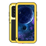 LOVE MEI stødsikkert, faldsikkert og støvtæt robust cover med hærdet glasfilm til Samsung Galaxy A52 4G / 5G / A52s 5G