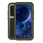 LOVE MEI stødsikkert, faldsikkert og støvtæt robust cover med hærdet glasfilm til Samsung Galaxy A52 4G / 5G / A52s 5G