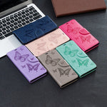 Imprint Butterfly Leather Wallet Case for Samsung Galaxy A32 4G (EU Version)