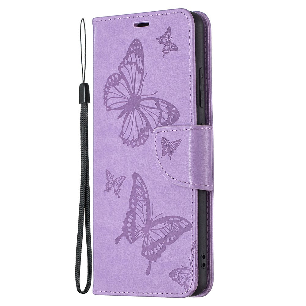 Imprint Butterfly Leather Wallet Case for Samsung Galaxy A32 4G (EU Version)