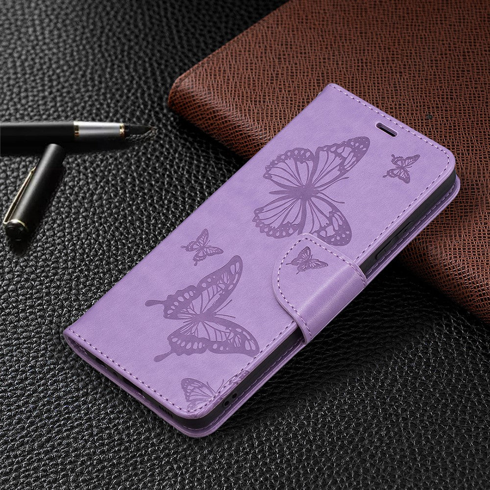 Imprint Butterfly Leather Wallet Case for Samsung Galaxy A32 4G (EU Version)