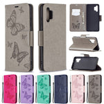 Imprint Butterfly Leather Wallet Case for Samsung Galaxy A32 4G (EU Version)