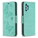 Imprint Butterfly Leather Wallet Case for Samsung Galaxy A32 4G (EU Version)