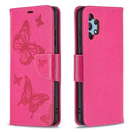 Imprint Butterfly Leather Wallet Case for Samsung Galaxy A32 4G (EU Version)
