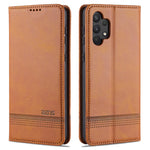 AZNS Stand Wallet Auto-absorbed Magnetic Leather Case for Samsung Galaxy A32 4G