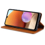 AZNS Stand Wallet Auto-absorbed Magnetic Leather Case for Samsung Galaxy A32 4G