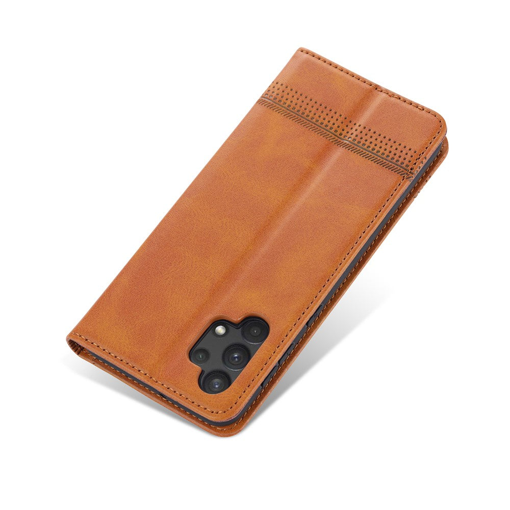 AZNS Stand Wallet Auto-absorbed Magnetic Leather Case for Samsung Galaxy A32 4G