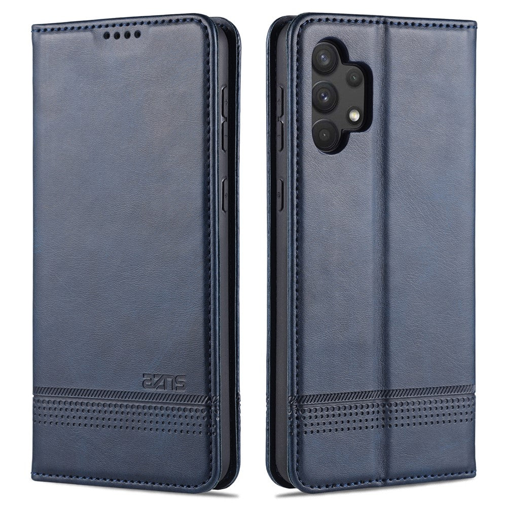 AZNS Stand Wallet Auto-absorbed Magnetic Leather Case for Samsung Galaxy A32 4G