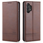 AZNS Stand Wallet Auto-absorbed Magnetic Leather Case for Samsung Galaxy A32 4G