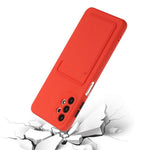 Drop-resistant Soft TPU Phone Case with Card Holder Cover for Samsung Galaxy A32 4G