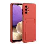 Drop-resistant Soft TPU Phone Case with Card Holder Cover for Samsung Galaxy A32 4G