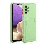 Drop-resistant Soft TPU Phone Case with Card Holder Cover for Samsung Galaxy A32 4G