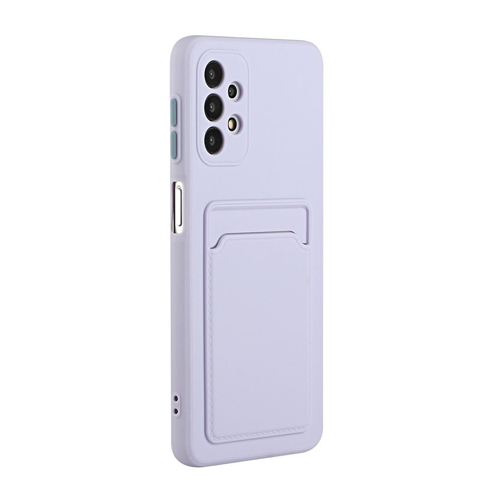 Faldsikker Fleksibelt TPU Telefoncover med Kortlomme til Samsung Galaxy A72 4G/5G