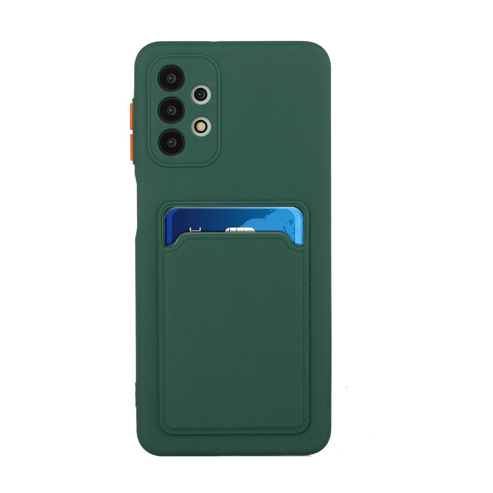 Well-Protected Flexible TPU Phone Case with Card Holder Cover for Samsung Galaxy A32 5G/M32 5G