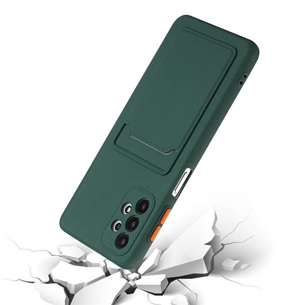 Well-Protected Flexible TPU Phone Case with Card Holder Cover for Samsung Galaxy A32 5G/M32 5G