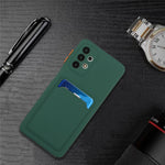 Well-Protected Flexible TPU Phone Case with Card Holder Cover for Samsung Galaxy A32 5G/M32 5G