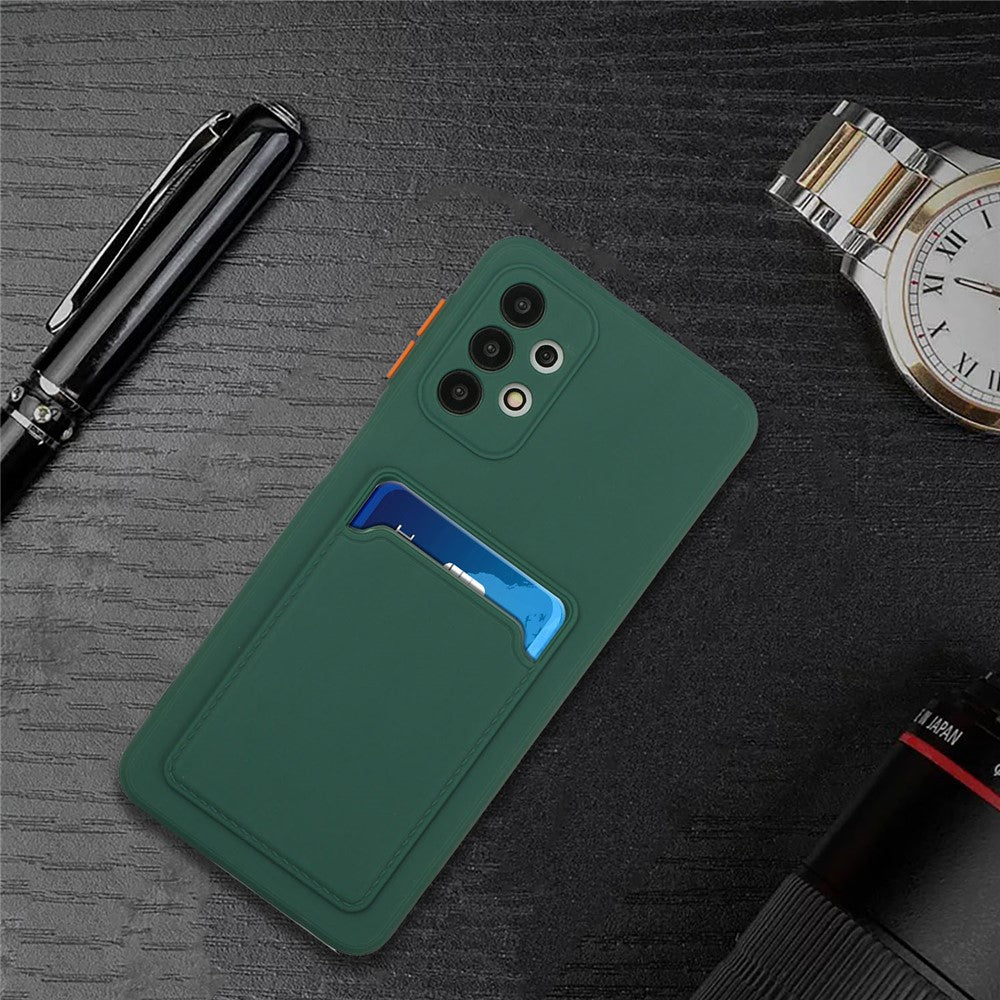 Well-Protected Flexible TPU Phone Case with Card Holder Cover for Samsung Galaxy A32 5G/M32 5G