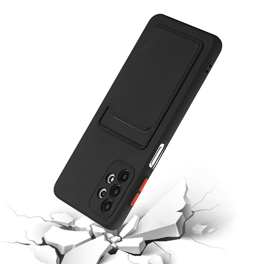 Well-Protected Soft TPU Phone Case with Card Holder Cover for Samsung Galaxy A52 4G/5G / A52s 5G